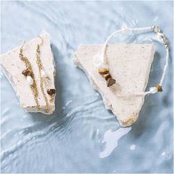 Mini DIY Kit Smykker, Krystallhalskjede og &oslash;reringer, 1 pk.