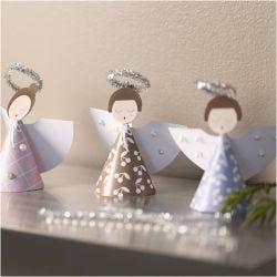 Mini DIY Kit Papirpynt, Engler, ass. farger, 1 pk.