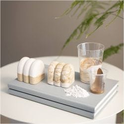 DIY Kit Resin Støping, Skulptur, beige, off white, 1 pk.
