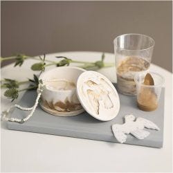 DIY Kit Resin Støping, Krukke med lokk, beige, off white, 1 pk.