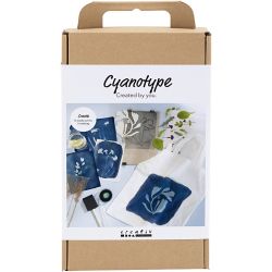 DIY Kit Cyanotrykk, Tekstil, blå, 1 pk.