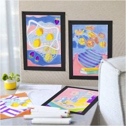 DIY Kit Fargelegging, Mal etter tall, tusjer, 1 pk.