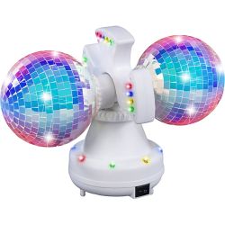 Dobbel diskokule med LED-lys