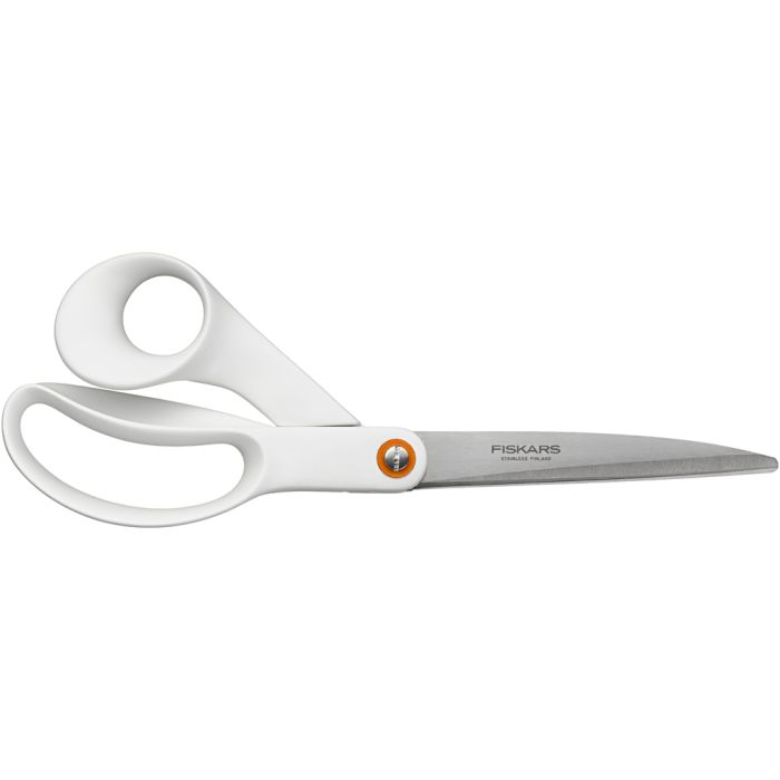 Fiskars Universalsaks, L: 24 cm, høyre, hvit, 1 stk.