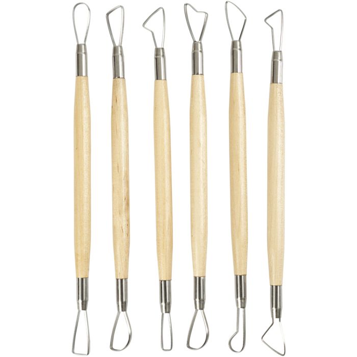 Leireverktøy, skarpe kanter, L: 20 cm, 6 stk./ 1 pk.