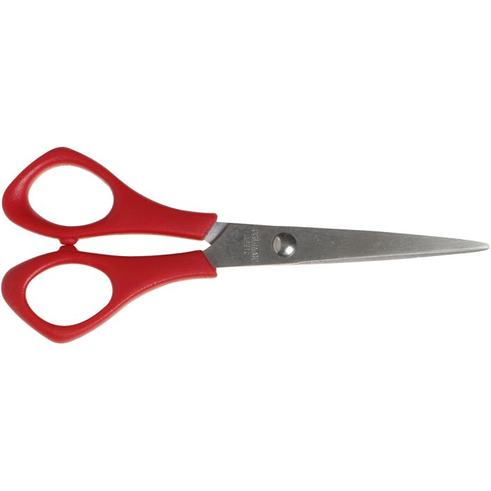 Skolesaks, L: 14 cm, spiss, venstre, 1 stk.