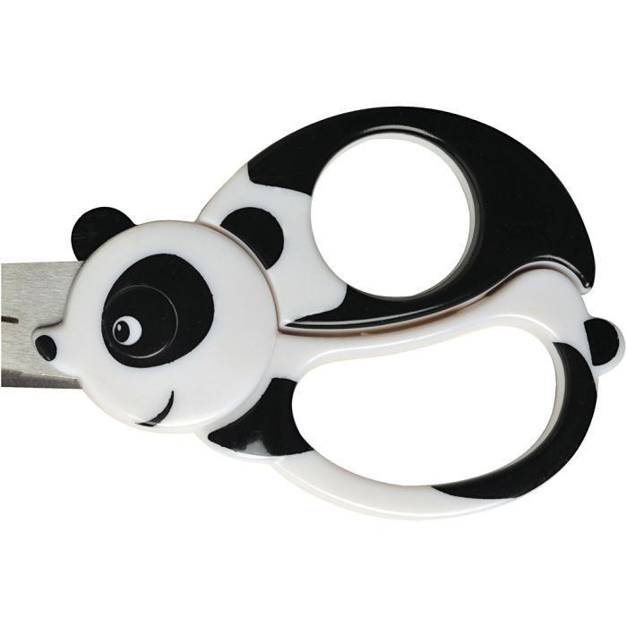 Fiskars Barnesaks med Dyremotiv, panda, L: 13 cm, 1 stk.