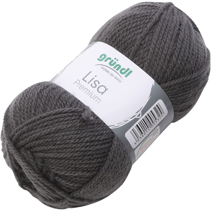 Acrylgarn, grå, 50 g/ 1 nst.
