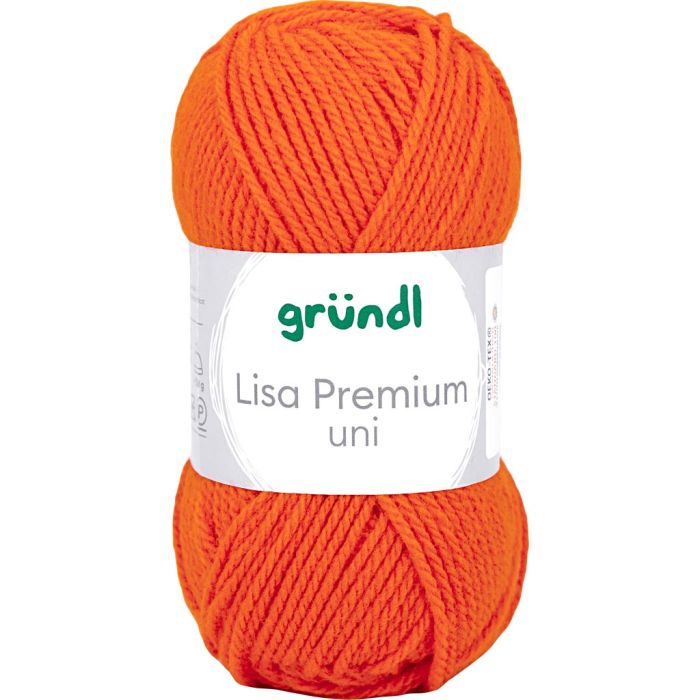 Acrylgarn, pinne 3-3,5, orange, 50 g/ 1 nst.