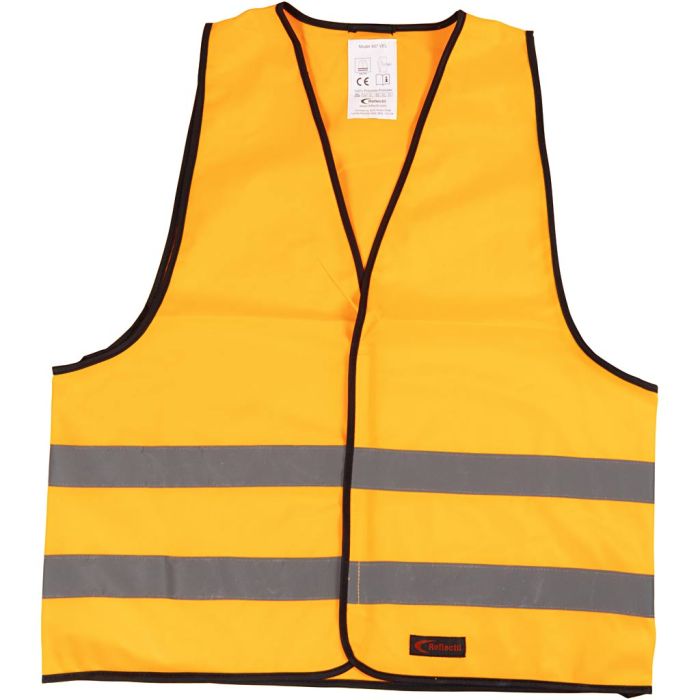 Refleksvest, L: 60 cm, B: 53 cm, str. M, orange, 1 stk.