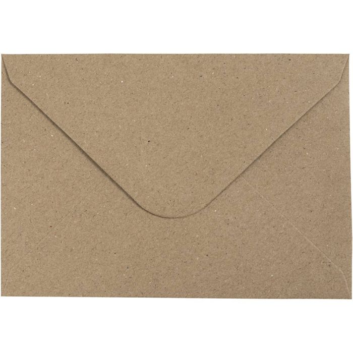 Konvolutt, konvolutt str. 11,5x16 cm, 120, natur, 50 stk./ 1 pk.