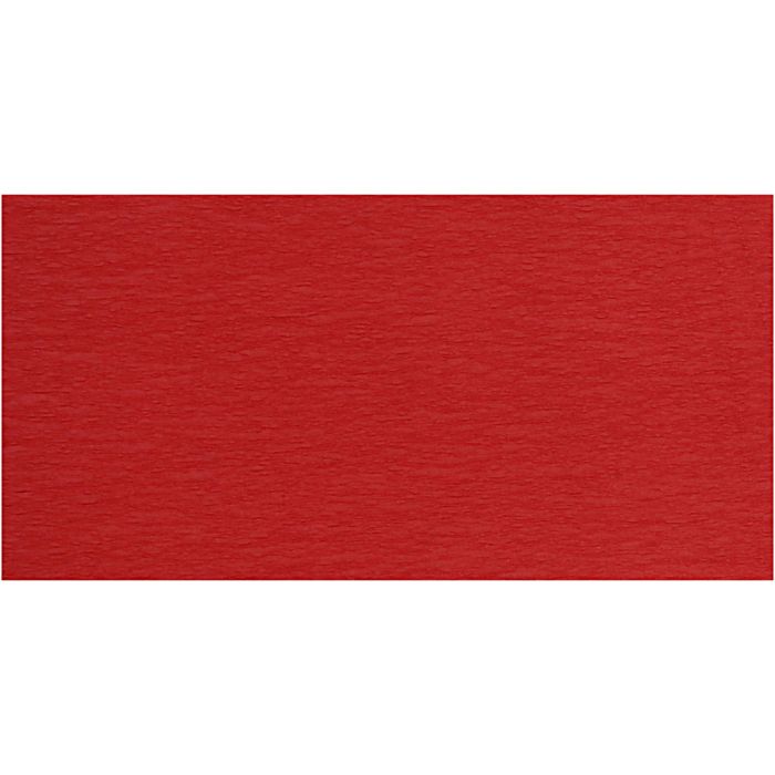 Kreppapir, ark 50x250 cm, 22 g, rød, 10 legg/ 1 pk.
