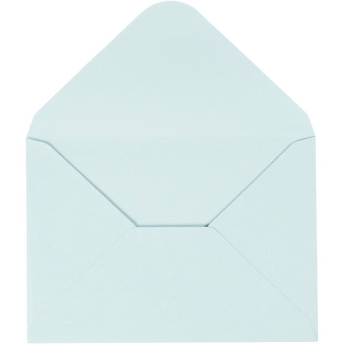 Konvolutter, konvolutt str. 11,5x16 cm, 110, lys blå, 10 stk./ 1 pk.