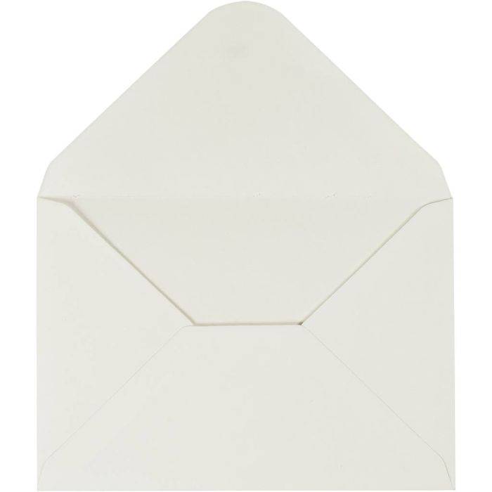 Konvolutter, konvolutt str. 11,5x16 cm, 110, råhvit, 10 stk./ 1 pk.