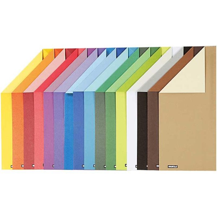 Color Bar Rivekartong, A4, ark 210x297 mm, 250 g, 16 ass. ark/ 1 pk.