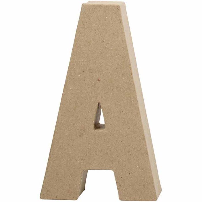 Bokstav, A, H: 20,5 cm, B: 11,8 cm, tykkelse 2,5 cm, 1 stk.