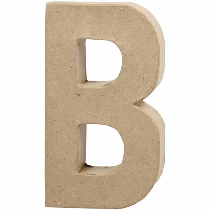 Bokstav, B, H: 20,5 cm, B: 11,5 cm, tykkelse 2,5 cm, 1 stk.