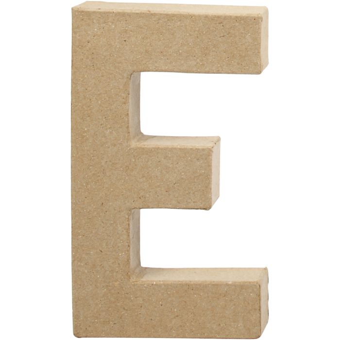Bokstav, E, H: 20,5 cm, B: 11,5 cm, tykkelse 2,5 cm, 1 stk.