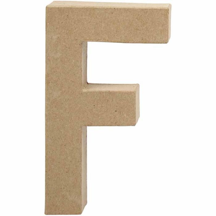Bokstav, F , H: 20,5 cm, B: 11,6 cm, tykkelse 2,5 cm, 1 stk.