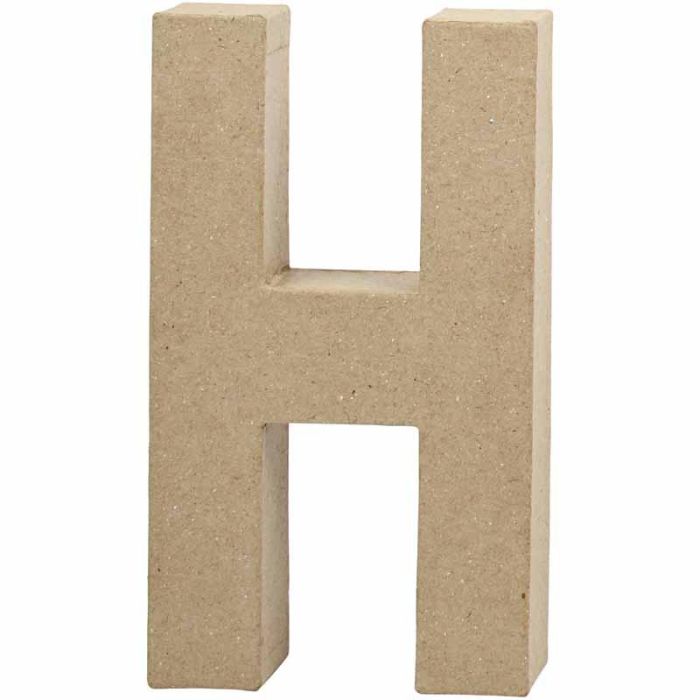 Bokstav, H, H: 20,2 cm, B: 11,2 cm, tykkelse 2,5 cm, 1 stk.