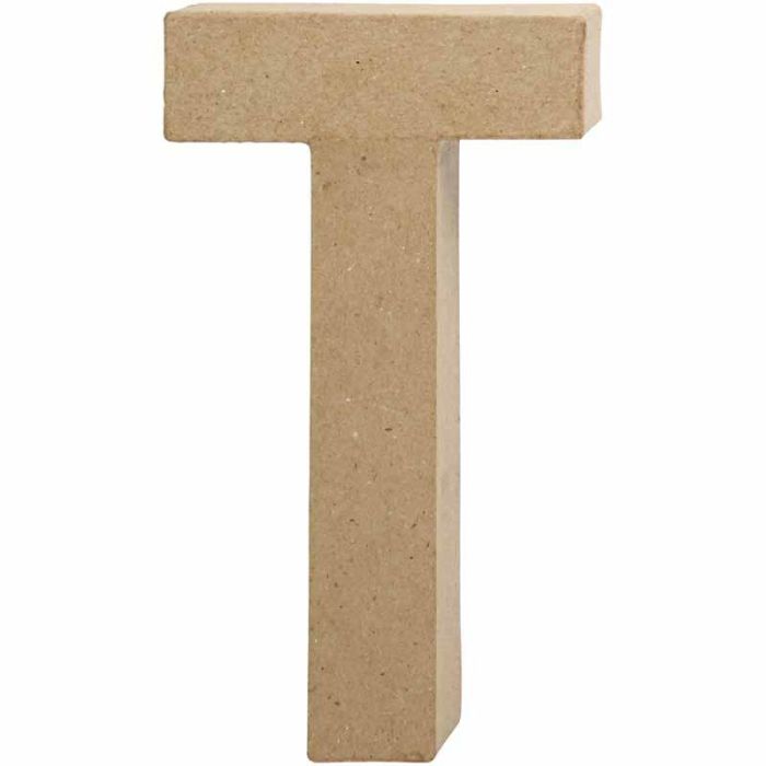 Bokstav, T, H: 20,5 cm, B: 11 cm, tykkelse 2,5 cm, 1 stk.