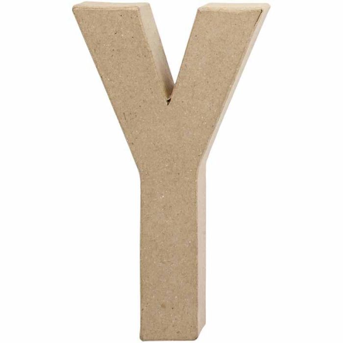 Bokstav, Y, H: 20 cm, B: 11,5 cm, tykkelse 2,5 cm, 1 stk.