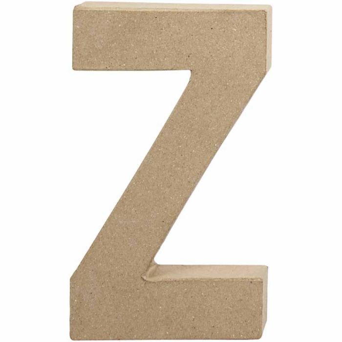 Bokstav, Z, H: 20,2 cm, B: 11,2 cm, tykkelse 2,5 cm, 1 stk.