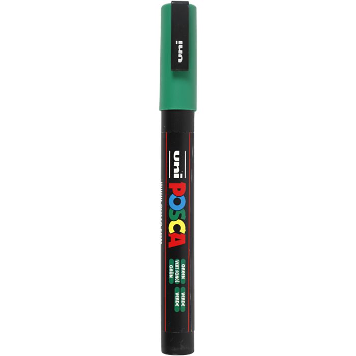 Posca Marker, nr. PC-3M, strek 0,9-1,3 mm, fine, grønn, 1 stk.