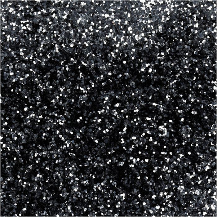 Bioglitter, dia. 0,4 mm, svart, 10 g/ 1 boks