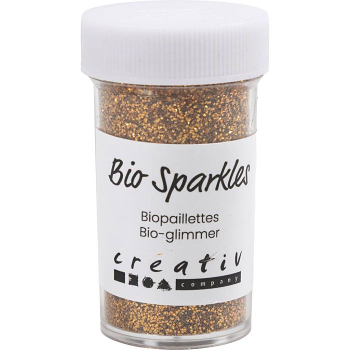 Biologisk nedbrytbart glitter, kobber, 27 ml, 15 g/ 1 boks