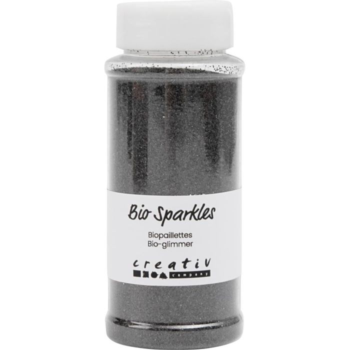 Biologisk nedbrytbart glitter, svart, 140 ml, 97 g/ 1 boks