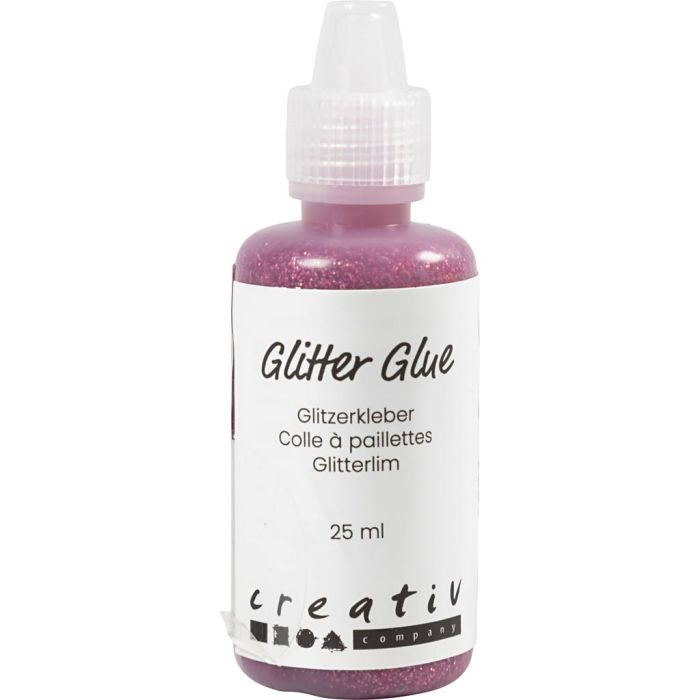 Glitterlim, rosa, 25 ml/ 1 fl.