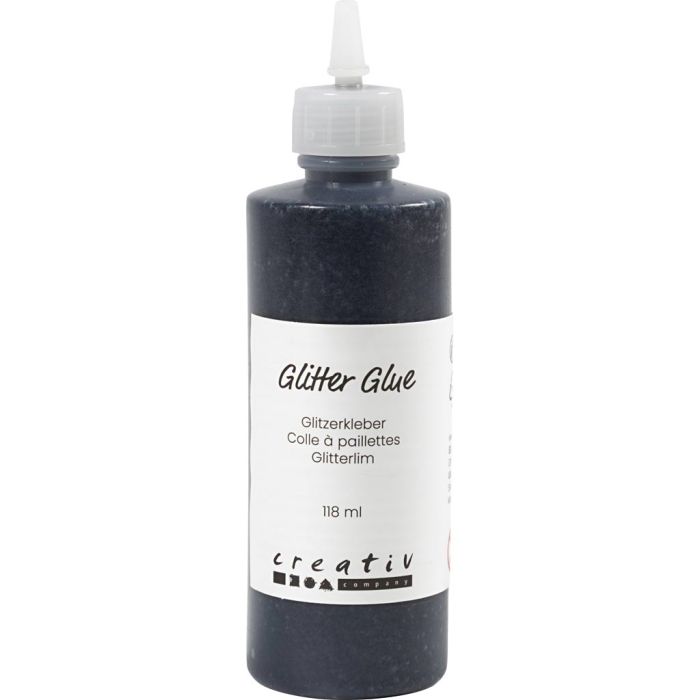 Glitterlim, svart, 118 ml/ 1 fl.