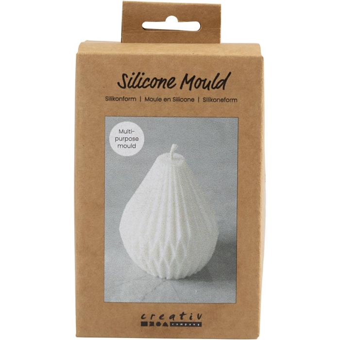 Silikonform , Riflet dråpeform, H: 8 cm, dia. 7 cm, 1 stk./ 1 pk.
