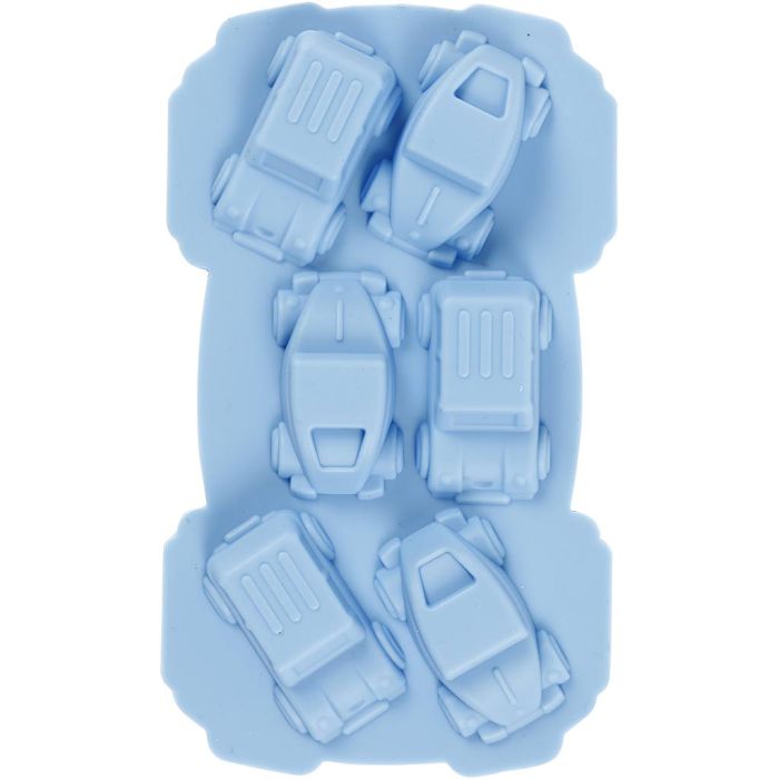 Silikonform, biler, H: 2,5 cm, L: 3 cm, B: 4,5 cm, 12,5 ml, 1 stk.