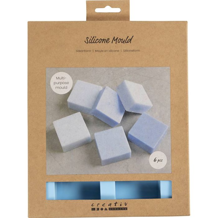 Silikonform, H: 2,5 cm, L: 5 cm, B: 5 cm, 60 ml, 1 stk.