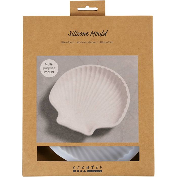 Silikonform, Muslingskall, H: 2,5 cm, L: 14,5 cm, B: 14 cm, 1 stk.