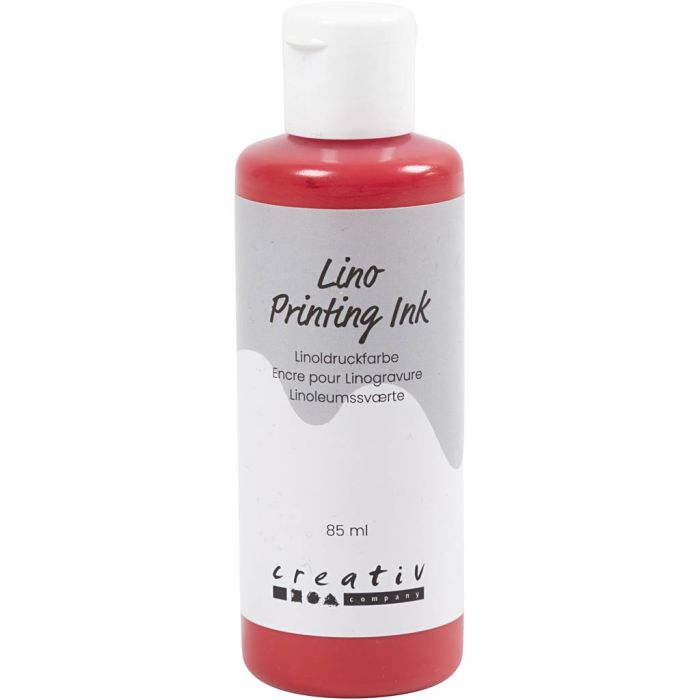 Linoleumsmaling, rød, 85 ml/ 1 fl.