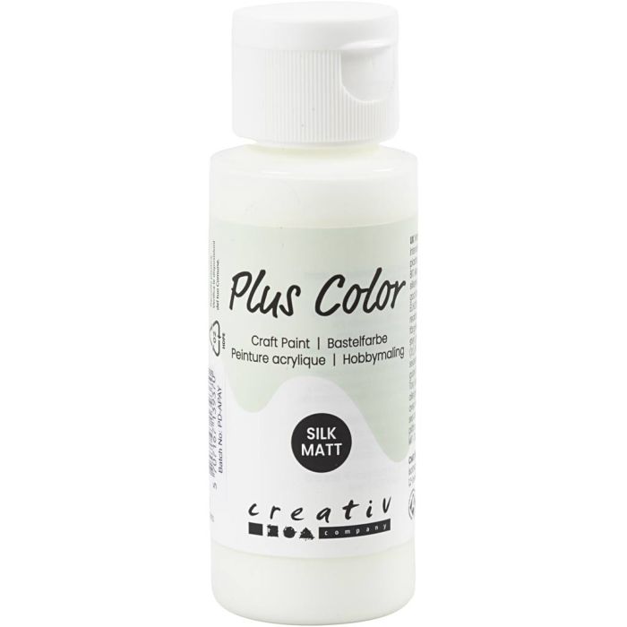 Plus Color Hobbymaling, råhvit, 60 ml/ 1 fl.
