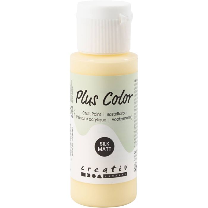 Plus Color Hobbymaling, lys gul, 60 ml/ 1 fl.