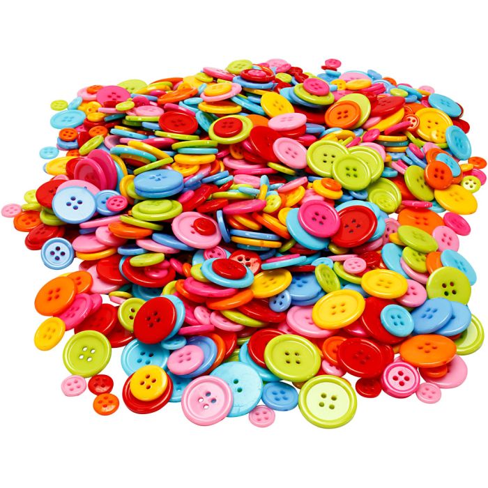 Knappemix, dia. 10+15+20+22 mm, 500 g/ 1 pk.