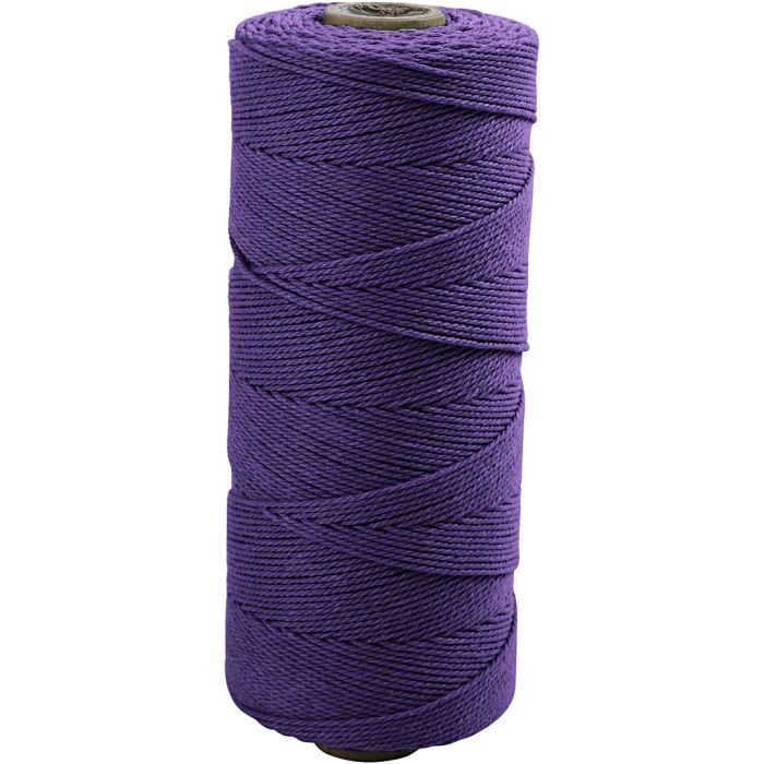 Knyttegarn, L: 315 m, tykkelse 1 mm, Tynn kvalitet 12/12, violet, 220 g/ 1 nst.