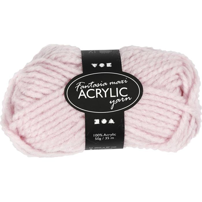 Fantasia Akrylgarn, L: 35 m, pinne 9-10, lys rød, 50 g/ 1 nst.