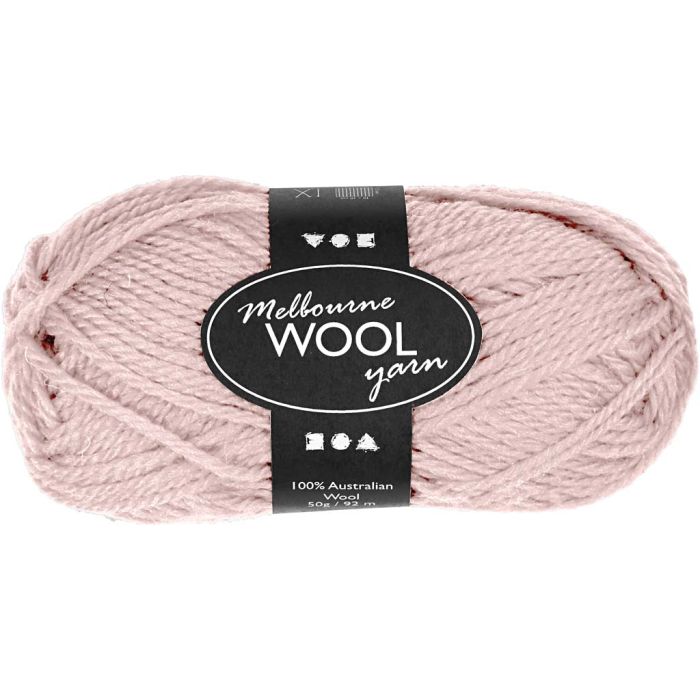 Melbourne Wool Yarn, L: 92 m, lys rød, 50 g/ 1 nst.