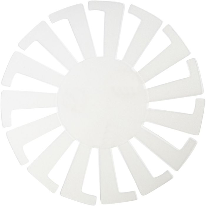 Flett-lett-sjablong, H: 8 cm, dia. 14 cm, transparent, 10 stk./ 1 pk.