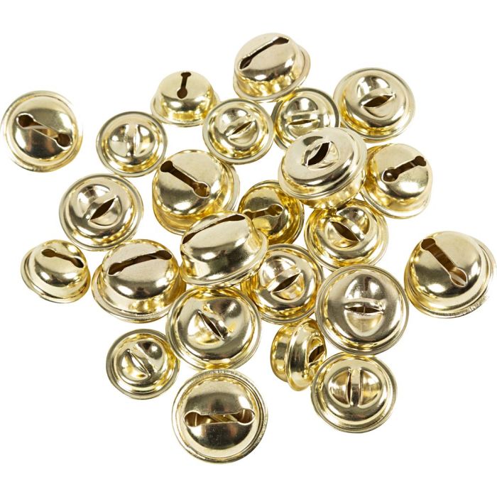 Bjeller, str. 13+15+17 mm, metallic farger, 24 stk./ 1 pk.