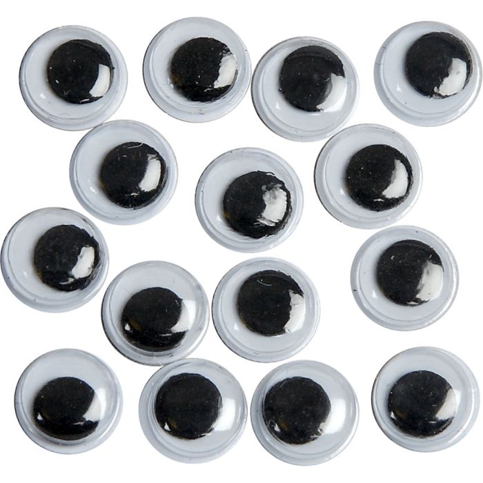 Bevegelige Øyne, uten lim, dia. 8 mm, 1000 stk./ 1 pk.