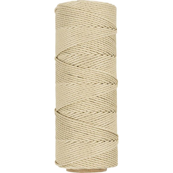 Bambussnor, tykkelse 1 mm, råhvit, 65 m/ 1 rl.