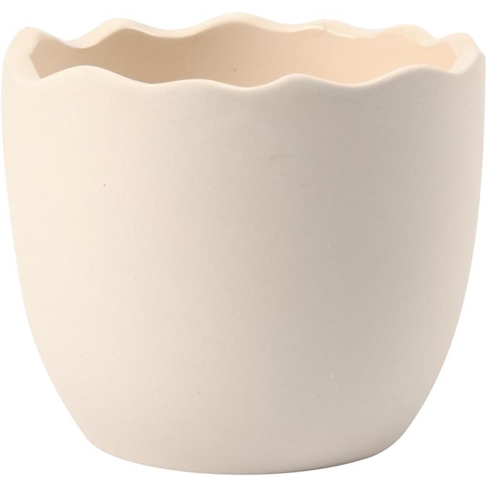 Eggeskall, H: 6,3 cm, dia. 7,5 cm, hvit, 24 stk./ 1 pk.