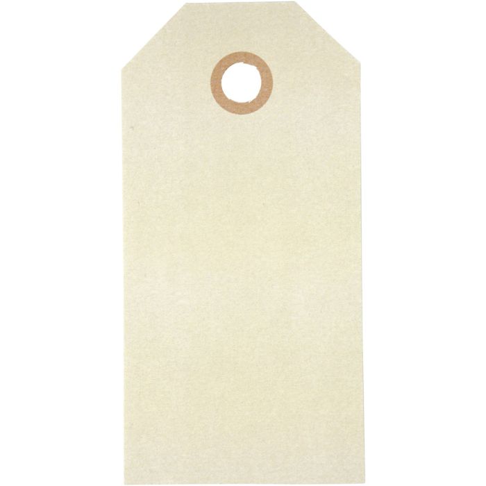 Manillamerker, str. 5x10 cm, 250 g, creme, 1000 stk./ 1 pk.